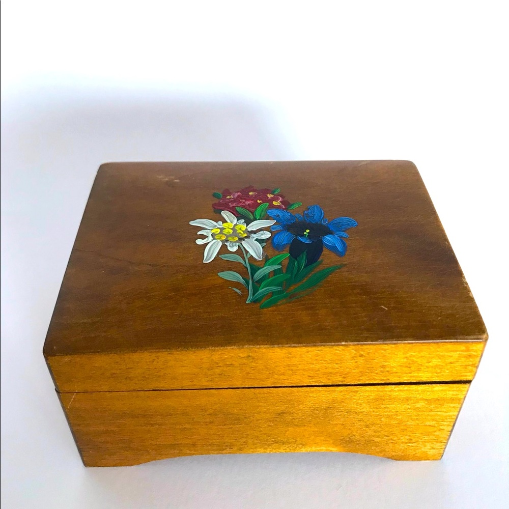 💐VINTAGE Thorens Music Box Floral Made In Switzerland